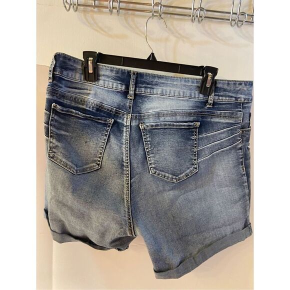 Vanilla Star denim rolled shorties size 16 rn#111052 - Picture 2 of 7